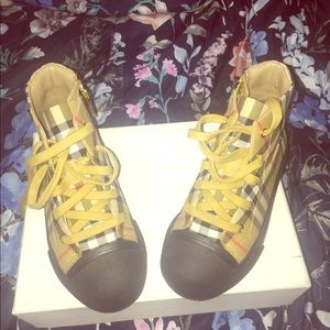 Size 13 Kids Authentic Burberry Hight Tops